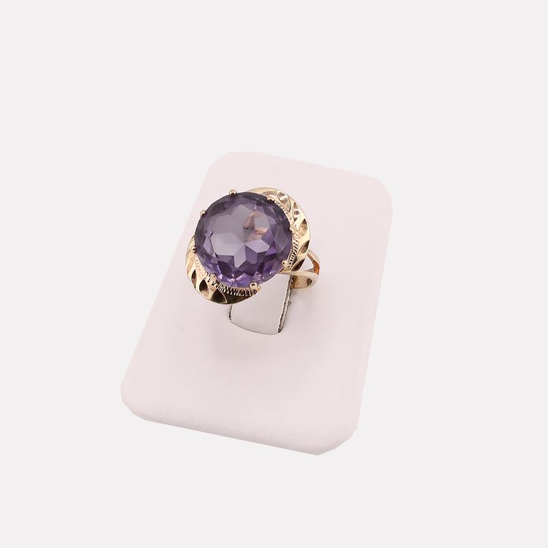 Anillo C/p Morada 10k 5g #6.5
